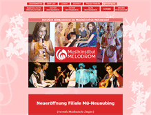 Tablet Screenshot of musikschule-melodrom.de